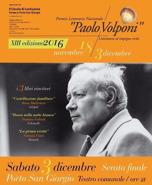 PREMIO VOLPONI - SERATA FINALE 03.12.16